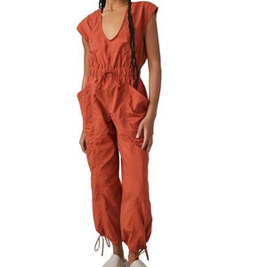 Free People Orange Jumpsuit